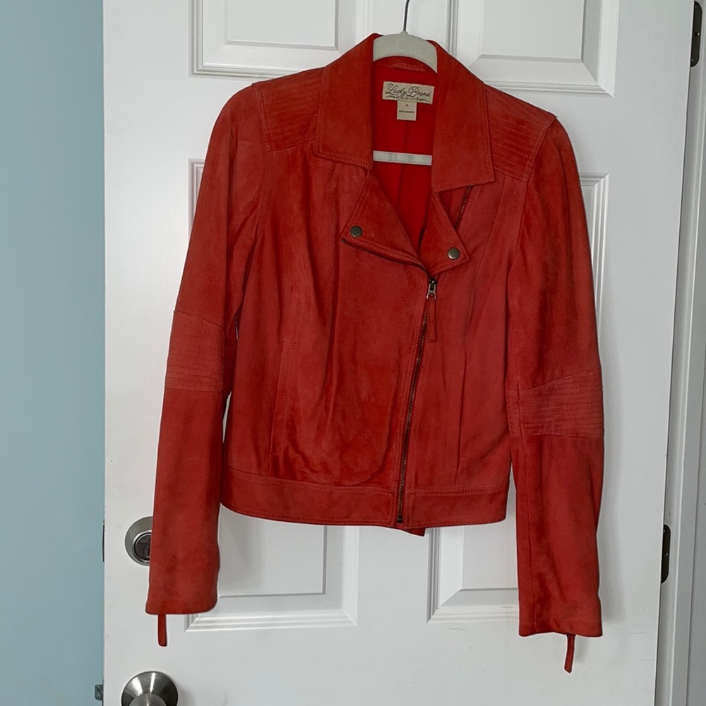 Lucky Brand Coral Leather Jacket